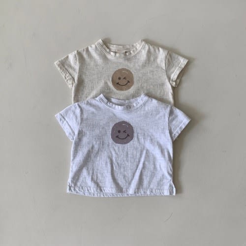 Baby BH Smiley Face Print T-Shirt (3-6 M in Beige)