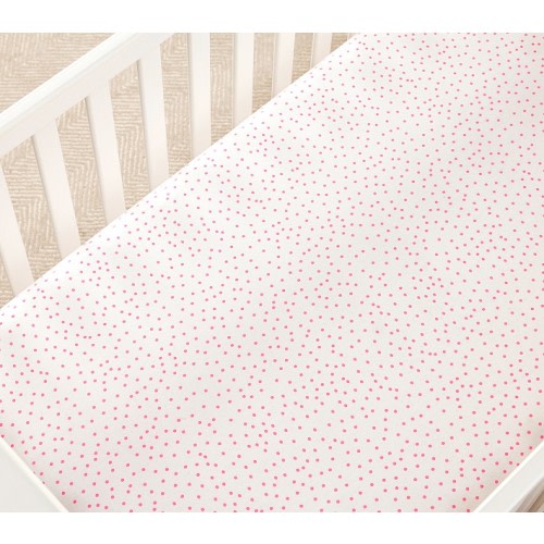 Monique Lhuillier Neon Dots Organic Crib Fitted Sheet