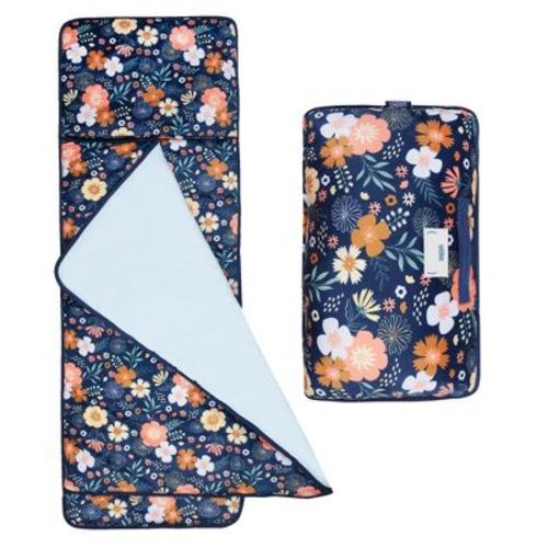 Wildkin Kids Plush Nap Mat for Toddlers, Daycare & Preschool Nap Mats, Attached Blanket (Wildflower Bloom)