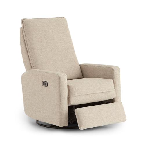 Best Chairs Calli Power Tilt Headrest Swivel glider Recliner – Bambi Baby - CHALK color