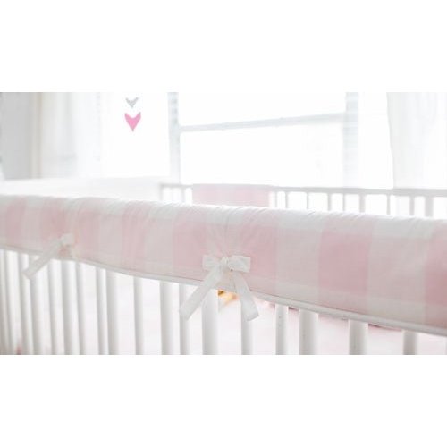 Pink Buffalo Plaid Crib Rail Cover