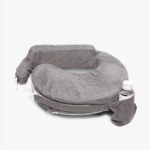 My Brest Friend Nursing Pillow - Deluxe - Enhanced Comfort w/ Slipcover - Ergonomic Breastfeeding Pillow For Ultimate Support For Mom & Baby - Adjustable Pillow W/ Handy Side Pocket, Evening Grey
