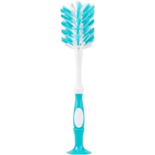 Dr. Brown's Deluxe Baby Bottle Brush with Anti-Colic Vent Cleaning Brush, Soft and Sturdy Bristles, BPA Free, Blue, 1 Pack