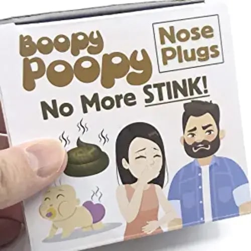 Boopy Nose Plugs | 4 Pack | New Parents Gifts | Funny Gifts Prevents Bad Smells | Used for Swimming & Nose Bleeds