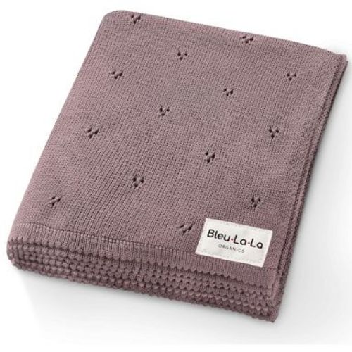 Bleu La La 100% Luxury Organic Cotton Baby Receiving Swaddle Blanket for Infants Boys and Girls - Sugar Plum