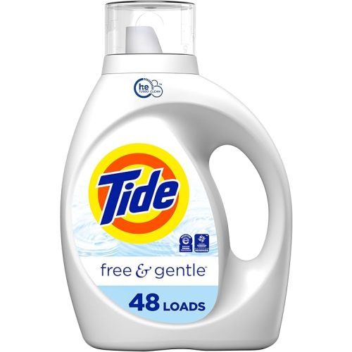 Tide Free & Gentle Liquid Laundry Detergent, 48 loads, 63 fl oz