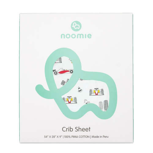 Race Cars Cotton Crib Sheet