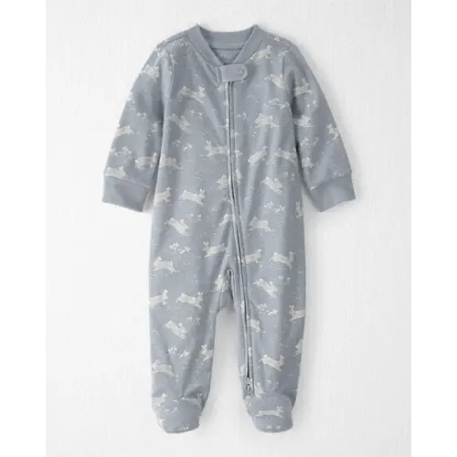 Baby Organic Cotton Sleep & Play Pajama in Blue Bunnies - Little Planet | Carter's