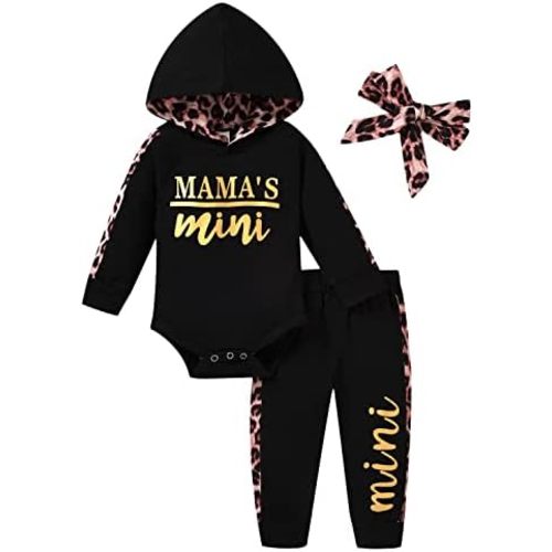 Baby Girl Long Sleeve Infant Hoodie Romper Pants Outfit