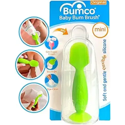 Bumco Diaper Cream Spatula (Mini) - BPA-free Butt Paste Diaper Cream Applicator, Soft & Flexible Diaper Rash Cream Applicator, Butt Spatula Baby, Mom-Invented Diaper Bag Essentials (Green)