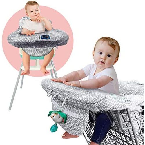 Ashtonbee Shopping Cart Cover for Baby, 2-in-1 Portable Baby Cart Cover and High Chair Cover, Easy-to-Wash Cart Cover for Babies, Doubles As A Handy Toddler Bag