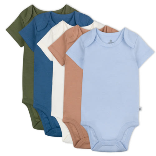 5-Pack Organic Cotton Short Sleeve Bodysuits | Honest Baby Clothing