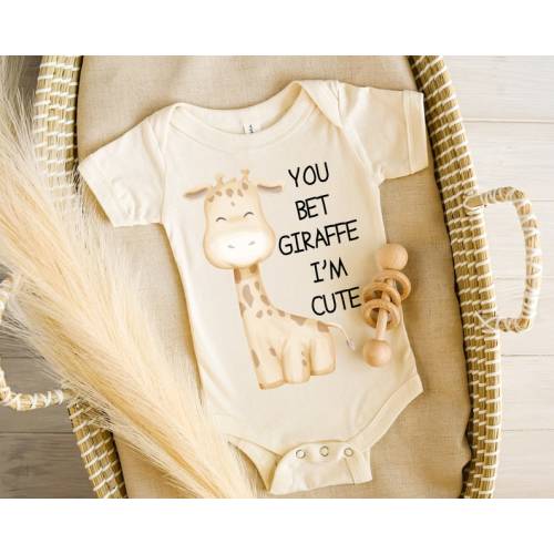 You Bet Giraffe I'm Cute Baby Onesie® Giraffe Baby Onesie® - Etsy