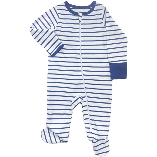 Wonder Nation Baby Gender Neutral Zip Front Footed Sleep N Play Pajamas, Sizes Preemie-6/9 Months
