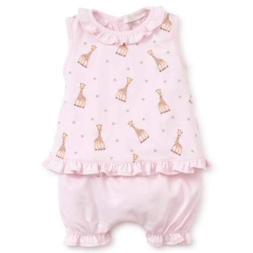 Sophie la girafe Pink Print Sunsuit - Size 9 months