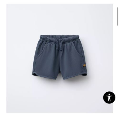 STRAIGHT GARMENT DYE LABEL PLUSH SHORTS - Navy blue | ZARA United States