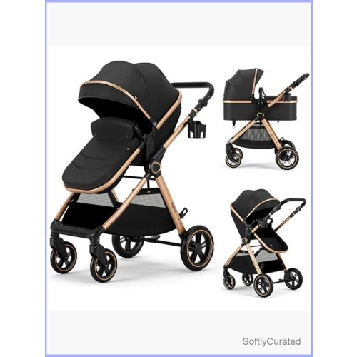 2-in-1 Convertible Baby Stroller with Bassinet, All-Terrain Wheels, UPF50+