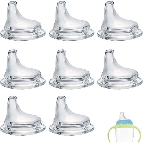 8Pack Replacement Silicone Spout Compatible with NUK Activity and Learner Cups, Nipple Replacement Spouts Leak-Proof, BPA-Free, Easy to Clean, Easy Transition from Bottle to Cup