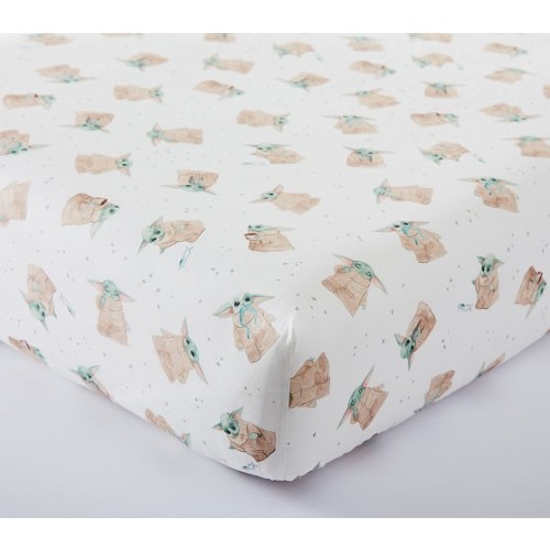 Star Wars™ The Mandalorian™ Grogu™ Organic Crib Fitted Sheet | Pottery Barn Kids