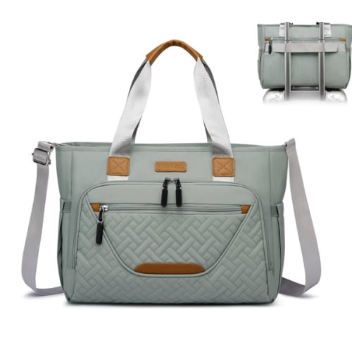 Diaper Bag Tote, Baby Diaper Bag for Mom with 16" Laptop Compartment, Travel Diaper Bags for Easy to Carry of Wet Wipe & Bottles, Ideal for Baby Registry (Morandi Grey)