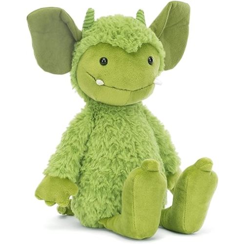 Jellycat Grizzo Gremlin Stuffed Animal, 12 inches - Monster Plush Toy - Classic Children's Gift - Halloween Plush