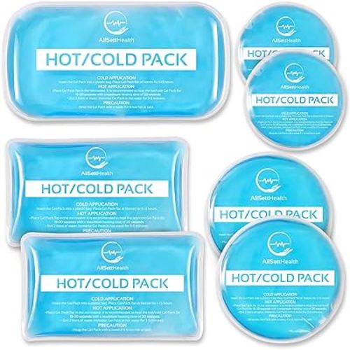 Reusable Hot and Cold Gel Ice Packs for Injuries - Gel Cold Packs for Injuries - Multiple Shapes and Sizes 7 Variety Pack