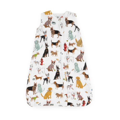 Cotton Muslin Sleep Bag - Woof Medium