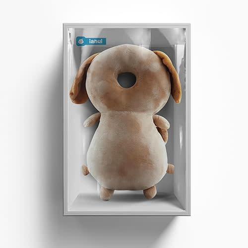 Baby Head Protector Backpack – Lightweight Adjustable Head Protection Pillow for Toddlers – Prevent Injuries While Crawling and Walking – Soft Breathable Design with Secure Fit (Puppy)