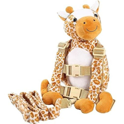 2 in 1 Monkey Toddler Safety Harness Backpack Children's Walking Leash Strap (giraffe)
