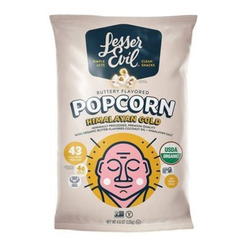 LesserEvil Organic Popcorn Himalayan Gold - 4.6oz
