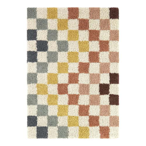 Mainstays Rainbow Checker Indoor Rug, 4'W x 5'5"L"