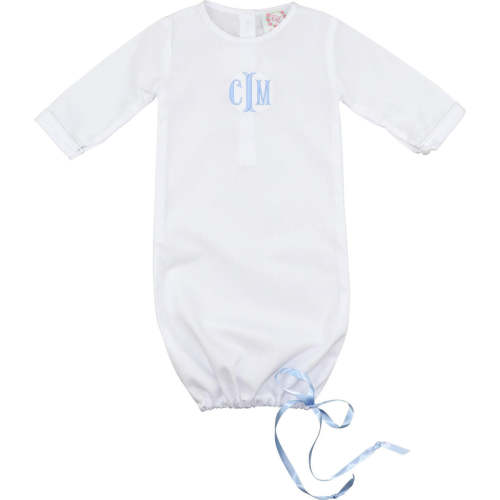 Boys Blue Drawstring Baby Gown – Cecil & Lou