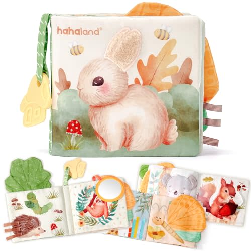 Baby Books 0-6 Months, Tummy Time Sensory Baby Toys 6 to 12 Months Touch Feel Book Textured Crinkle Books Baby Shower Gifts Valentines Gifts for Boys Girl 0 3 6 9 12 Months Easter Basket Stuffers