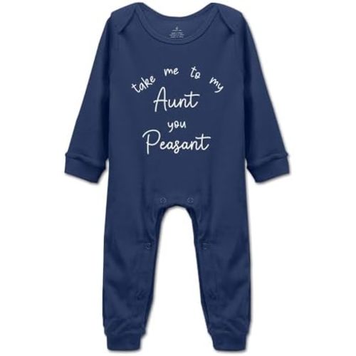 Take Me to My Aunt You Peasant Funny Baby Bodysuit Short Sleeve Outfits Infant Long Sleeve Rompers