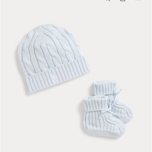 Cotton Beanie & Bootie Set