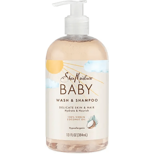 SheaMoisture Baby Wash and Shampoo 100% Virgin Coconut Oil for Baby Skin Cruelty Free Skin Care 13 oz