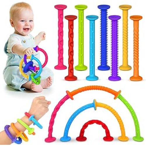 Amazon.com: Toddlers Suction Toys Bath Toy: 8pcs Slicone Baby Suction Cup Toys No Mold Bath Toys Great Toddlers Travel Toys Sensory Fidget Toys for Babies Boys Girls : Toys & Games