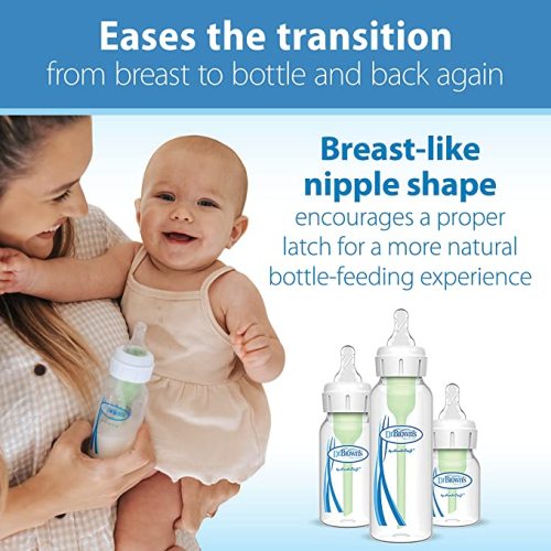Dr. Brown’s Natural Flow Y-Cut Narrow Baby Bottle Silicone Nipple, Ideal for Thicker Liquids, 9m+, 100% Silicone Bottle Nipple, 6 Count