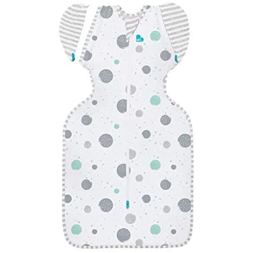 Love To Dream Swaddle UP Transition Bag Lite, White, Medium, 13-19 lbs, Patented Zip-Off Wings, Gently Help Baby Safely Transition from Being swaddled to arms Free Before Rolling Over