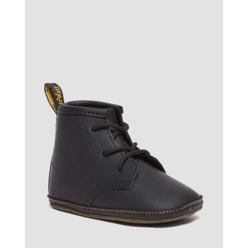Newborn 1460 Auburn Leather Booties in Black | Dr. Martens