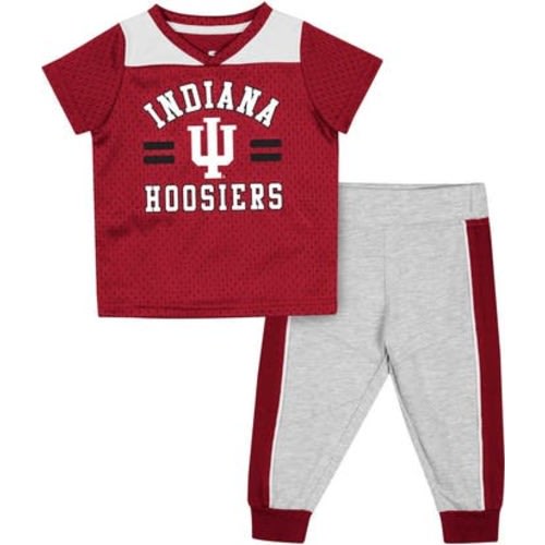 Infant Colosseum Crimson/Heather Gray Indiana Hoosiers Ka-Boot-It Jersey & Pants Set, 3-6M