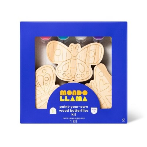 3pk Paint-Your-Own Wood Butterfly Set - Mondo Llama™
