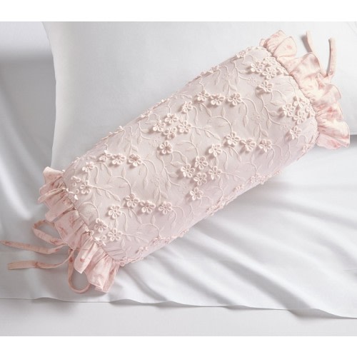 Blush Floral Bolster Pillow