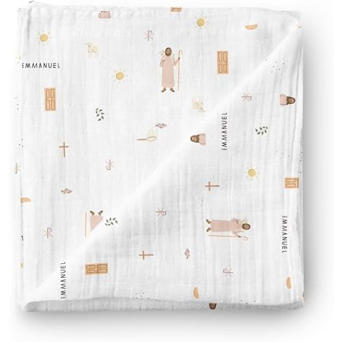 Be A Heart Christian Catholic Baby Swaddle Receiving Blanket (Jesus)
