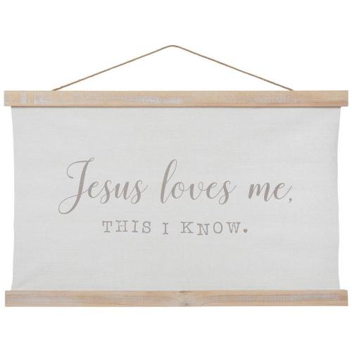 Jesus Loves Me Tapestry Wall Decor