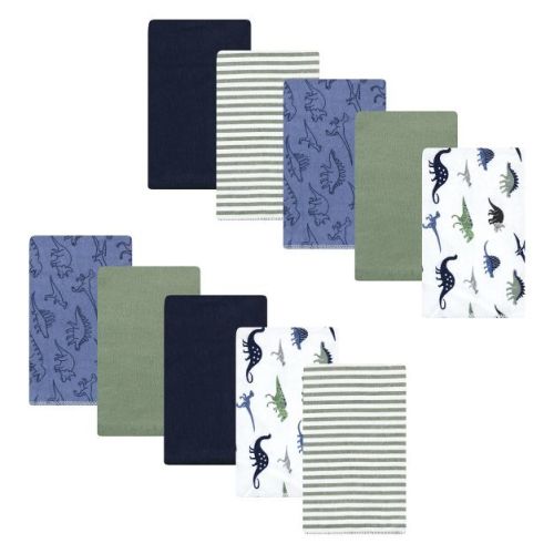 Luvable Friends Hudson Baby Flannel Burp Cloths 10pk Set