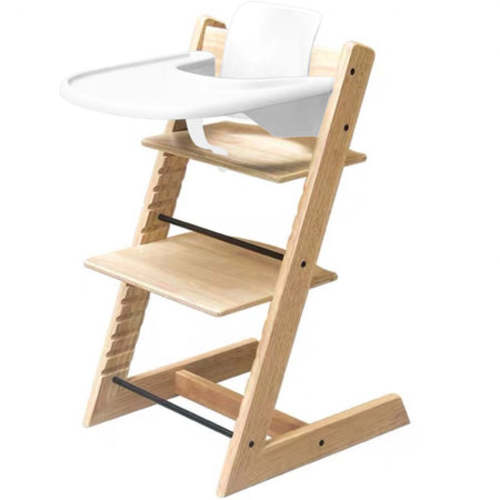 Blessy Wooden High Chair with Tray. The Perfect Adjustable Baby Highchair Solution for Your Babies and Toddlers or as a Dining Chair. (6 Months up to 250 Lb)