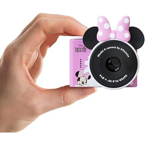 Minnie Mouse Official Licensed Kids Digital Camera & Video Camcorder with Handmade Strap, Selfie Dual Lens, 32GB SD Card, Gift for Girls Ages 3+ (Model A) by kiimento
