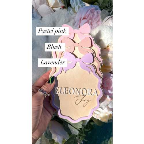 Lavender Personalized Monthly Milestone Set| Monthly Milestone With Bow|Milestone Card