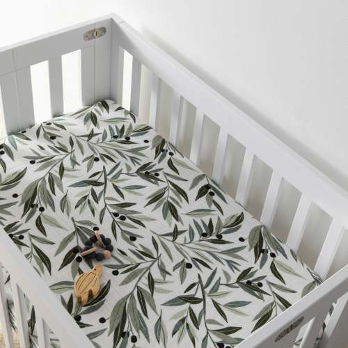 Babyletto Mini Crib Sheet in GOTS Certified Organic Muslin Cotton – Namesake